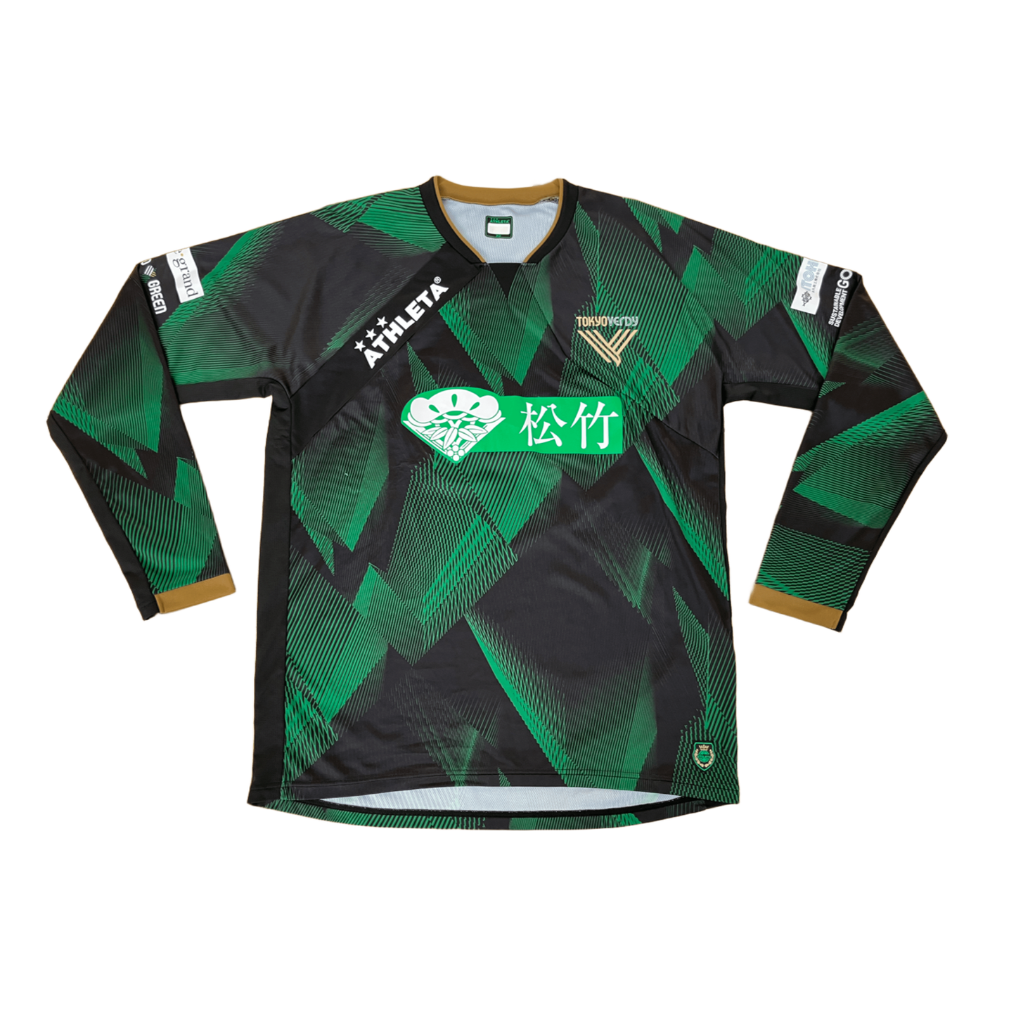 2026選手着用モデル アスレタオーセンティックプラクティスロングスリーブシャツ(BLK/KGR)