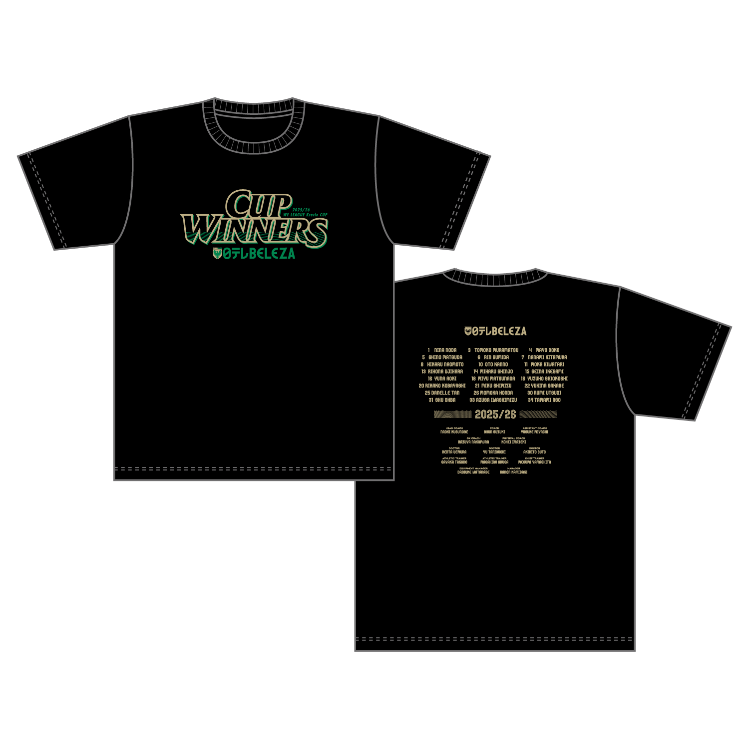 2025/26 WE LEAGUE Kracie CUP 優勝記念Tシャツ【受注商品】 – 東京