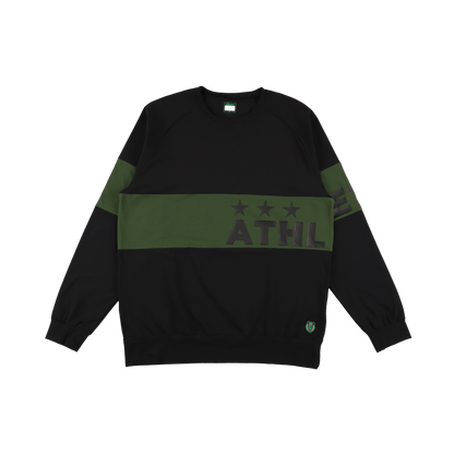 アスレタパネル切替えクルーシャツ(BLK)